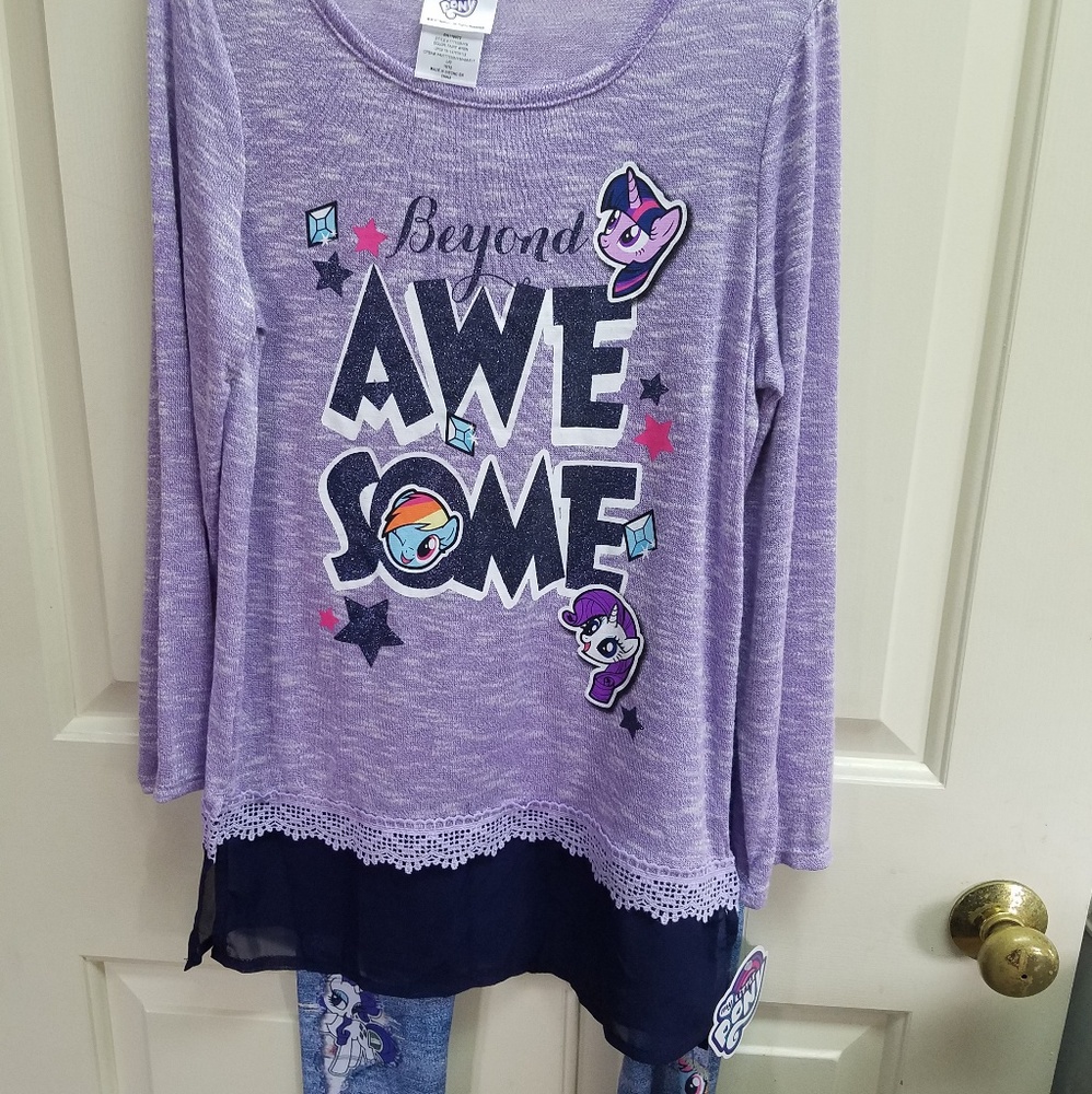 My Little Pony sweater and legging set 10-12